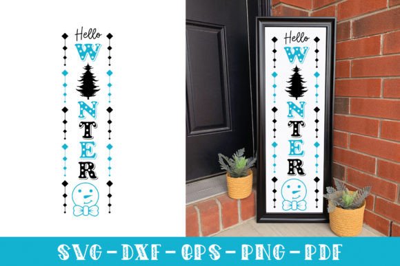 Hello Winter Vertical Sign SVG Review