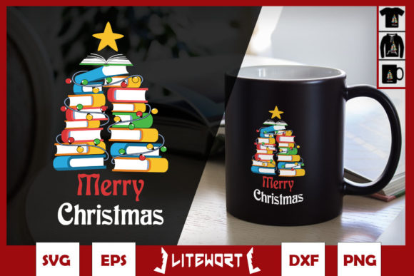 Merry Christmas Tree with Books Embroidery Design Review